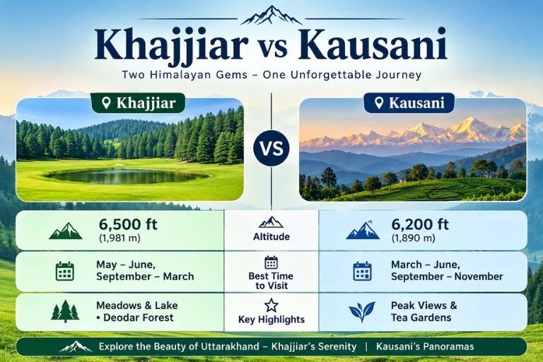 Khajjiar vs Kausani