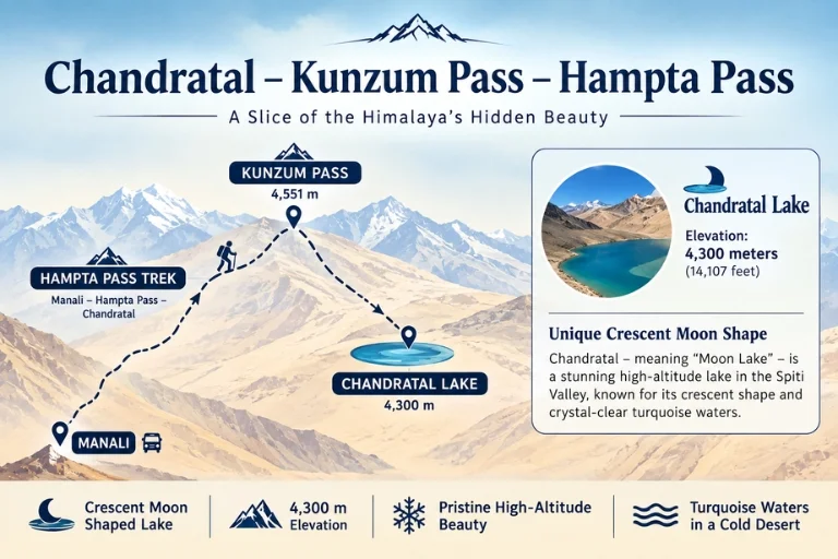 Chandratal - Kunzuma Pass - Hampta pass