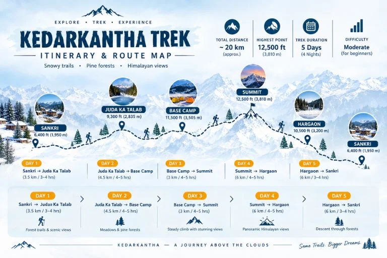 Kedarkantha Trek - Route Map