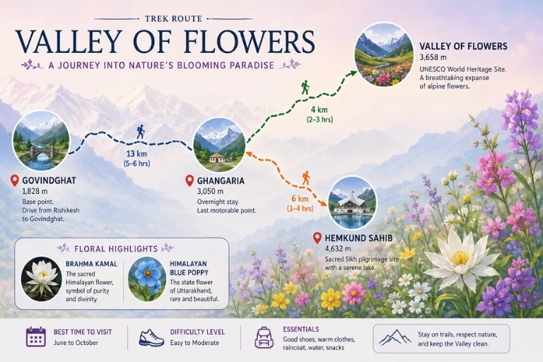 Valley Of Flowers Route